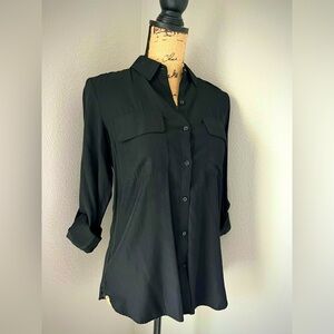 Express Classic Black Women's Button-Up Top - XS